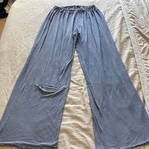 Aerie Blue Striped Wide Leg Pants